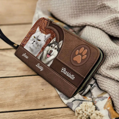 Pet Lovers - Aesthetic Pattern - Personalized Leather Long Wallet Wallet The Next Custom Gift