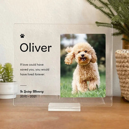 Pet Lovers - Because Someone We Loved In Heaven - Personalized Acrylic Plaque (LH) Acrylic Plaque The Next Custom Gift