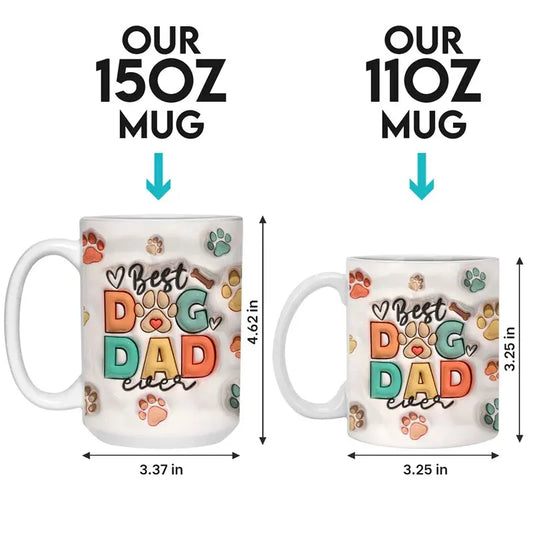 Pet Lovers  - Best Dog Dad Ever - Personalized Mug(AQ) Mug The Next Custom Gift