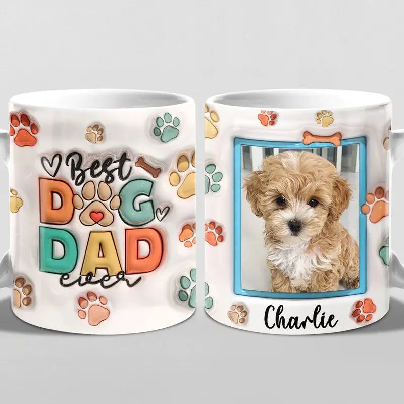 Pet Lovers  - Best Dog Dad Ever - Personalized Mug(AQ) Mug The Next Custom Gift