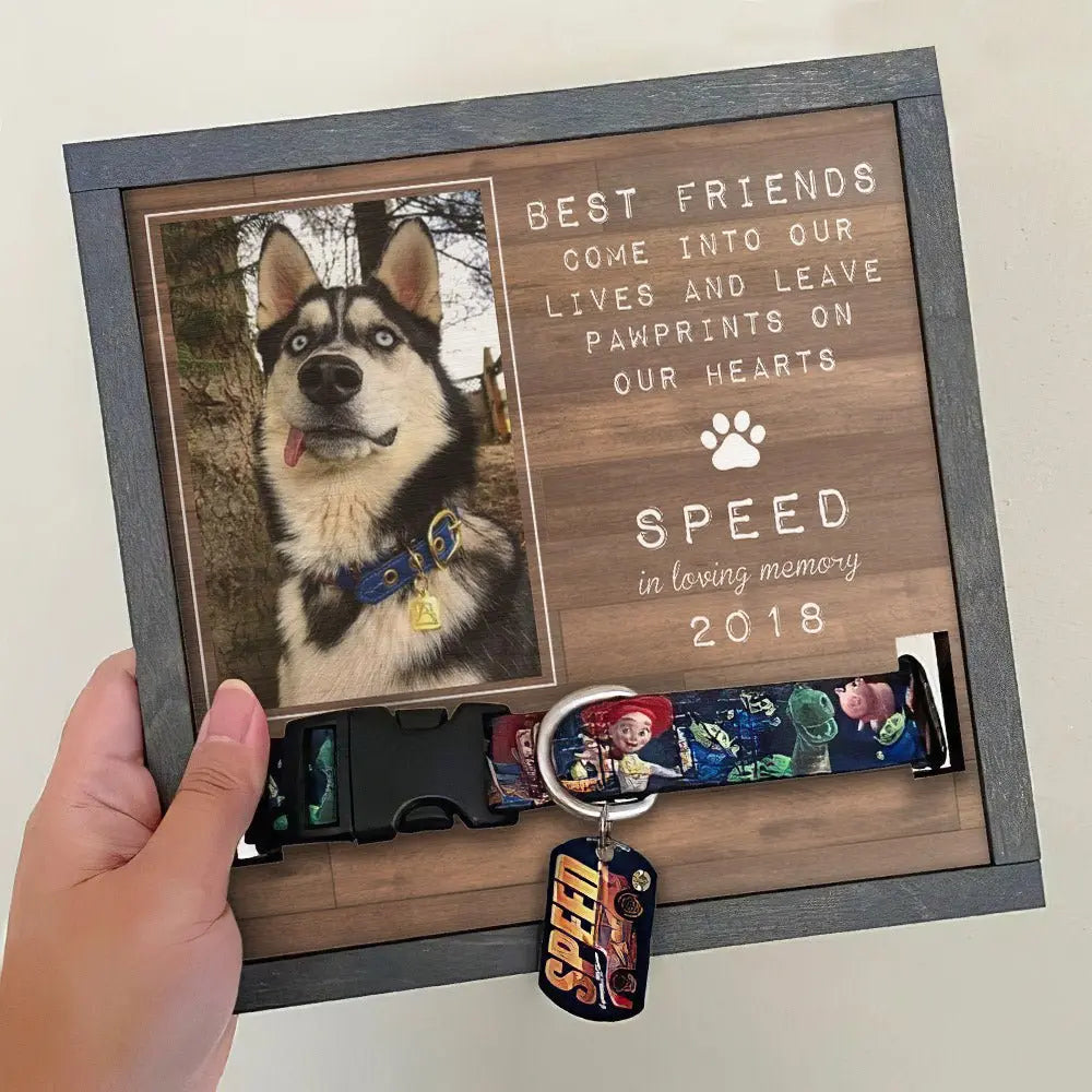 Pet Lovers - Best Friend Come Into Our Lives And Leave Pawprints On Our Heart - Personalized Photo Picture Frame Picture Frame The Next Custom Gift