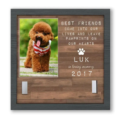 Pet Lovers - Best Friend Come Into Our Lives And Leave Pawprints On Our Heart - Personalized Photo Picture Frame Picture Frame The Next Custom Gift