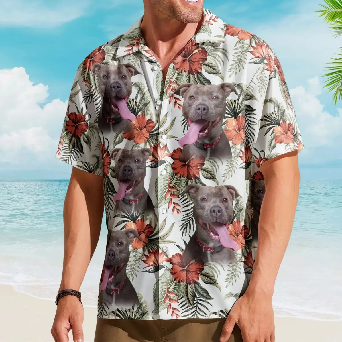 Pet Lovers - Custom Face Funny Photo Aloha - Personalized Photo Hawaiian Shirts Shirts & Tops The Next Custom Gift