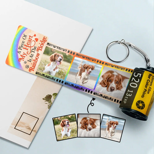 Pet Lovers - Custom Photo A Piece Of My Heart - Personalized Film Roll Keychain (HB) The Next Custom Gift