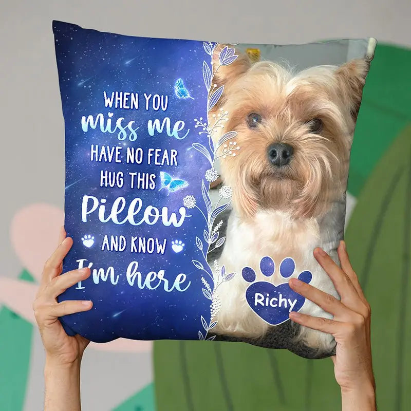 Pet Lovers - Custom Photo My Love For You Is Always Here - Personalized Pillow Pillow The Next Custom Gift