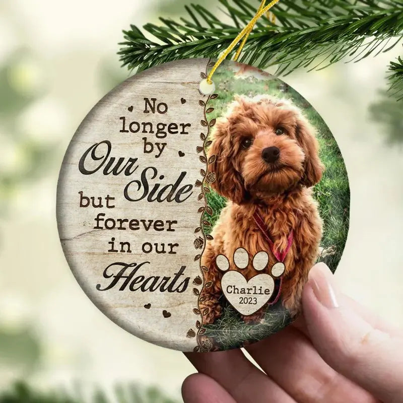 Pet Lovers - Custom Photo No Longer By Our Side - Personalized Car Ornament ornament The Next Custom Gift