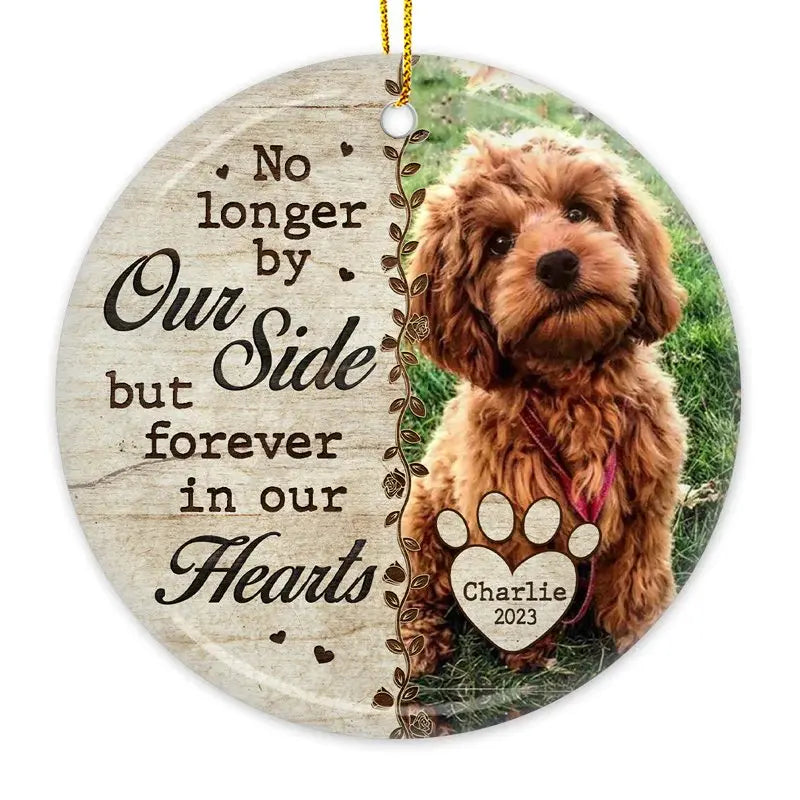 Pet Lovers - Custom Photo No Longer By Our Side - Personalized Car Ornament ornament The Next Custom Gift