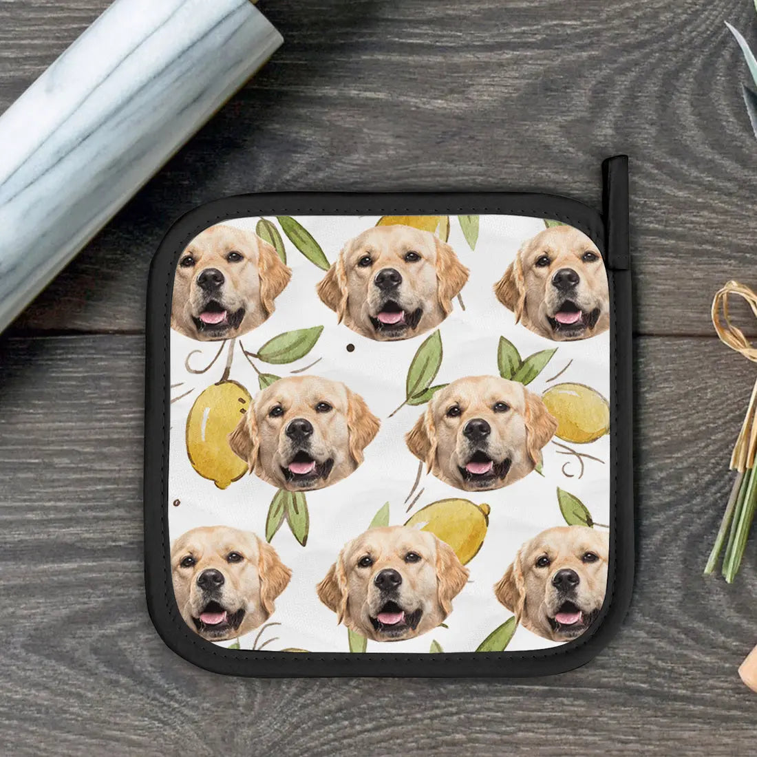 Pet Lovers- Custom Photo Pet Face - Personalized Photo Oven Mitts, Pot Holder The Next Custom Gift