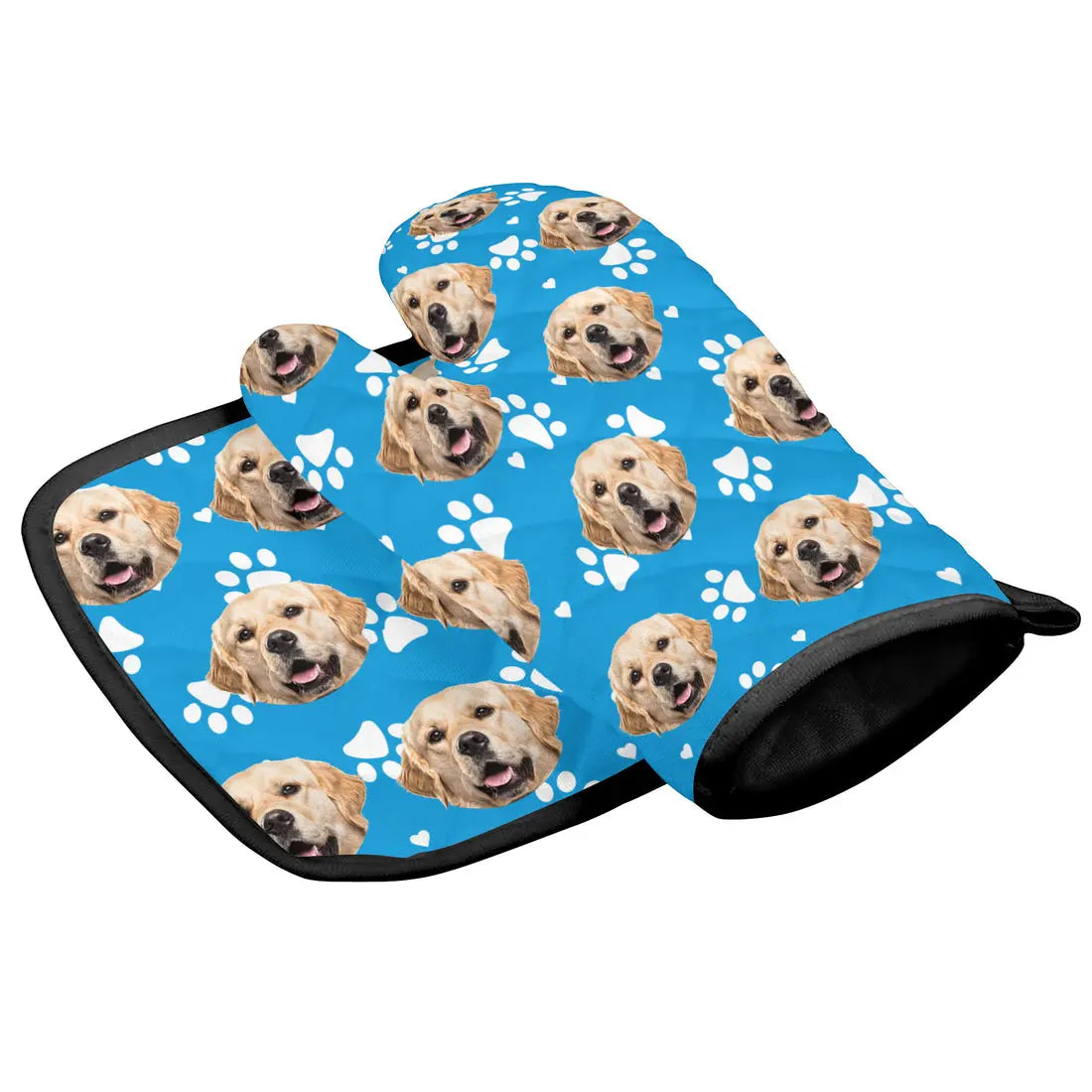 Pet Lovers- Custom Photo Pet Face - Personalized Photo Oven Mitts, Pot Holder The Next Custom Gift