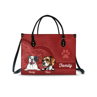 Pet Lovers - Cute Dogs And Cats Aesthetic Pattern - Personalized Leather Bag (AQ)