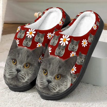 Pet Lovers - Dog Cat And Accessories - Personalized Slippers Fluffy Slippers The Next Custom Gift