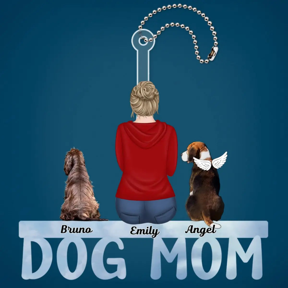 Pet Lovers - Dog Cat Mom Dad - Personalized Acrylic Car Hanger Keychain The Next Custom Gift