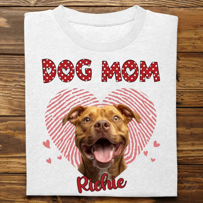 Pet Lovers - Dog Mom Cat Mom Personalized Custom Photo Dog Cat - Personalized Unisex T-shirt T-shirt The Next Custom Gift