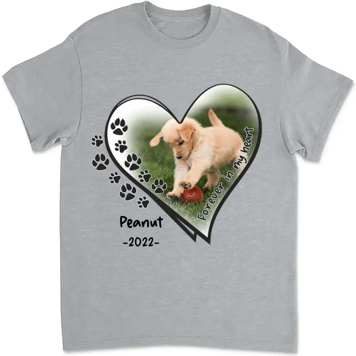 Pet Lovers - Forever In My Heart - Personalized Unisex T-Shirt (TS) - The Next Custom Gift  Shirts & Tops