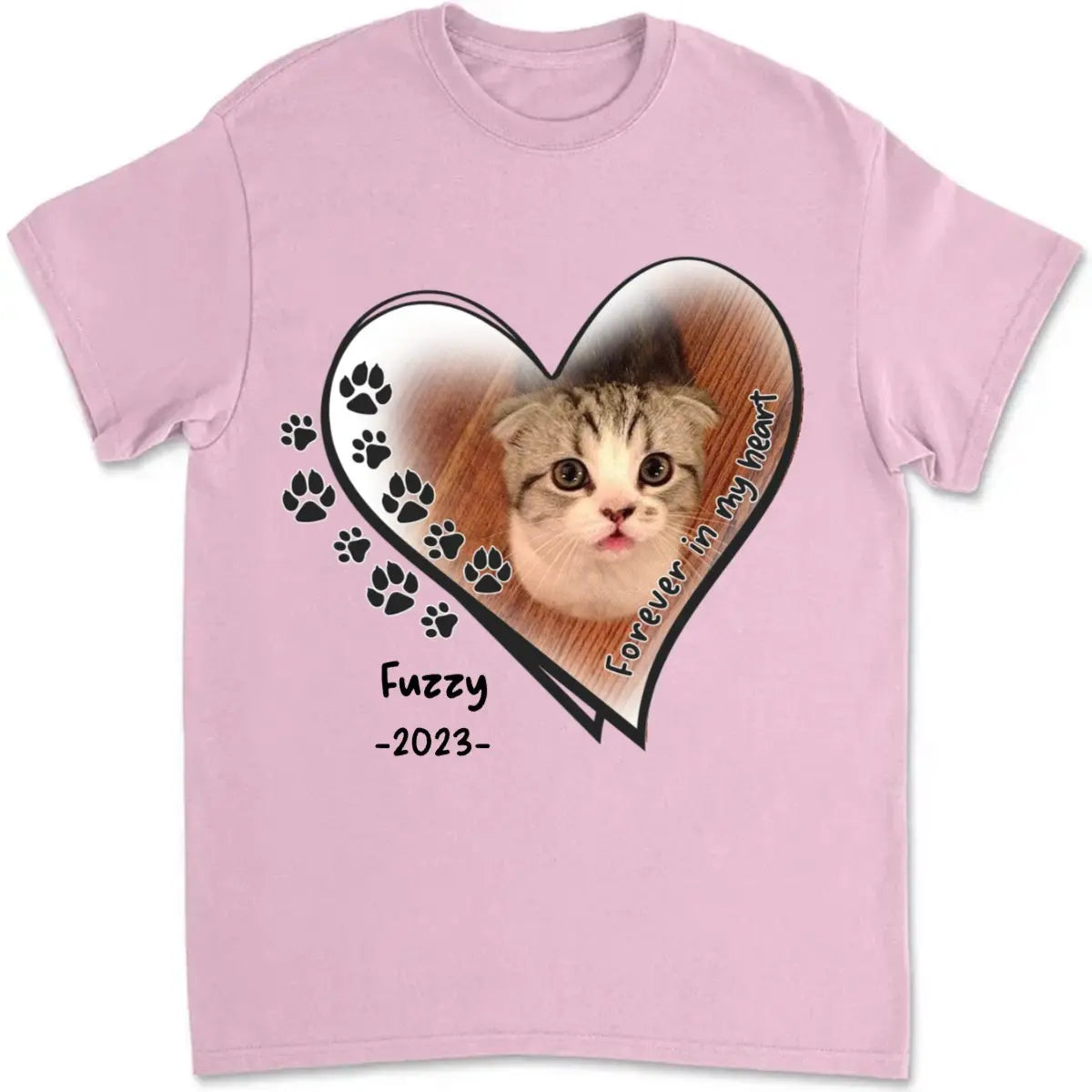 Pet Lovers - Forever In My Heart - Personalized Unisex T-Shirt (TS) - The Next Custom Gift  Shirts & Tops