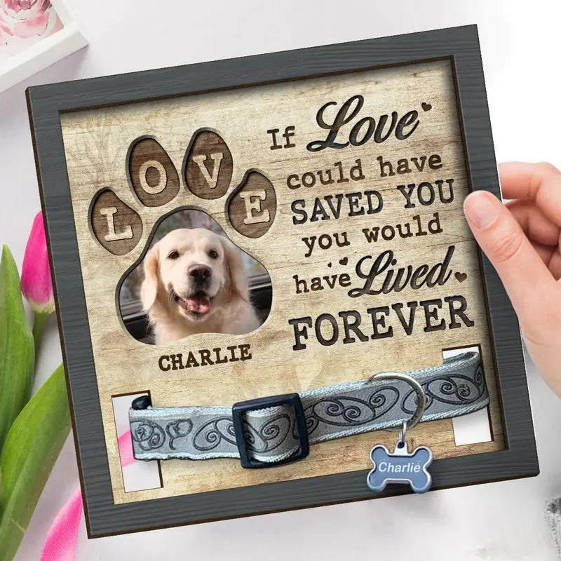 Pet Lovers - If Love Could Have Saved You You Would Have Lived Forever - Personalized Memorial Pet Loss Sign (HL) Standing Wooden Plaque The Next Custom Gift