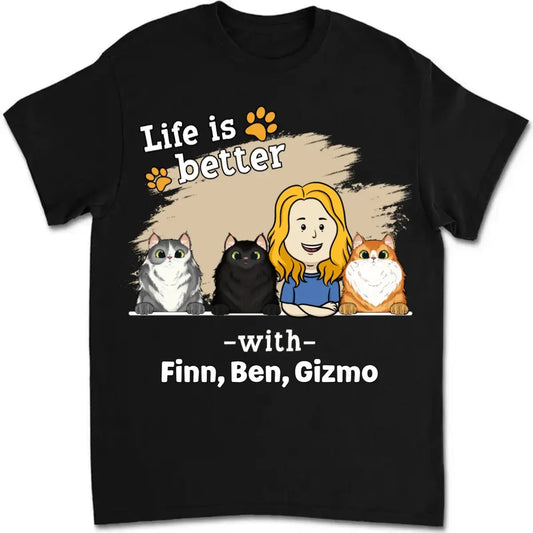 Pet Lovers - Life Is Better - Personalized Unisex T-shirt, Hoodie, Sweatshirt (TL) Shirts & Tops The Next Custom Gift