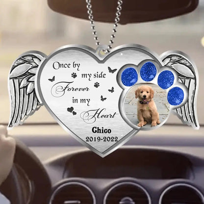 Pet Lovers Memorial - Once By My Side Forevers In My Heart - Personalized Acrylic Ornament - The Next Custom Gift  ornament