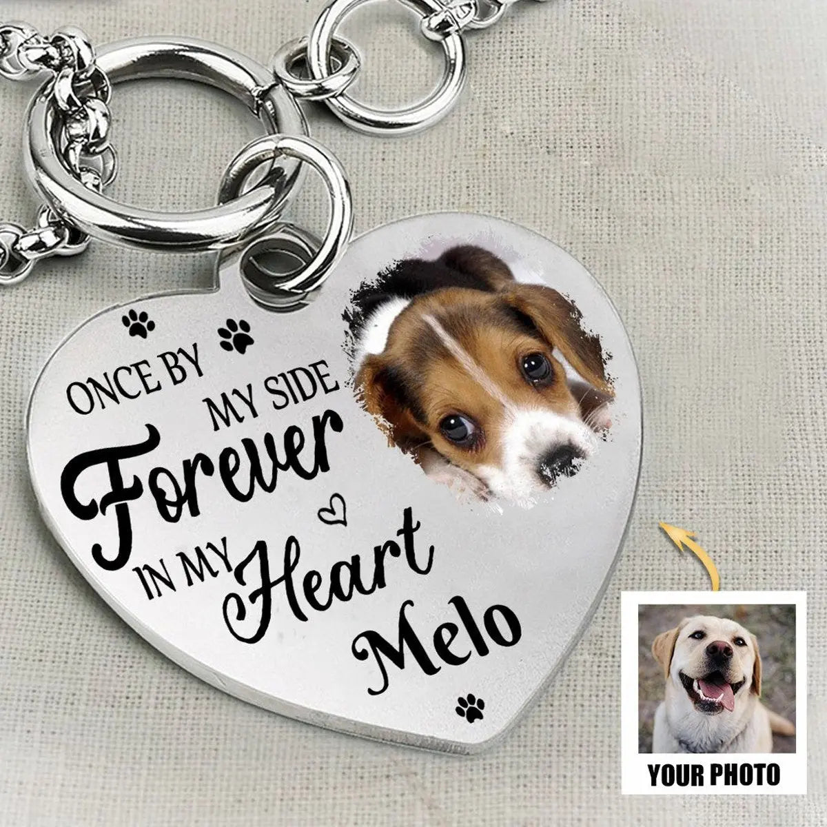 Pet Lovers - Once By My Side Forever In My Heart - Personalized Heart Bracelet (HJ) Bracelets The Next Custom Gift