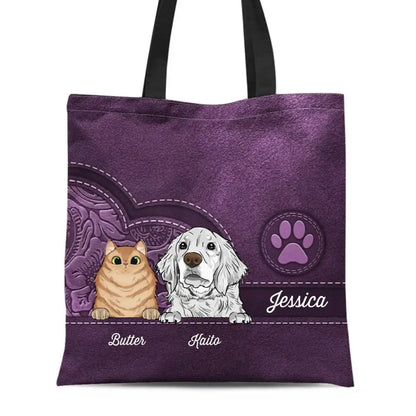 Pet Lovers - Personalized Zippered Canvas Bag (LH) Canvas Bag The Next Custom Gift