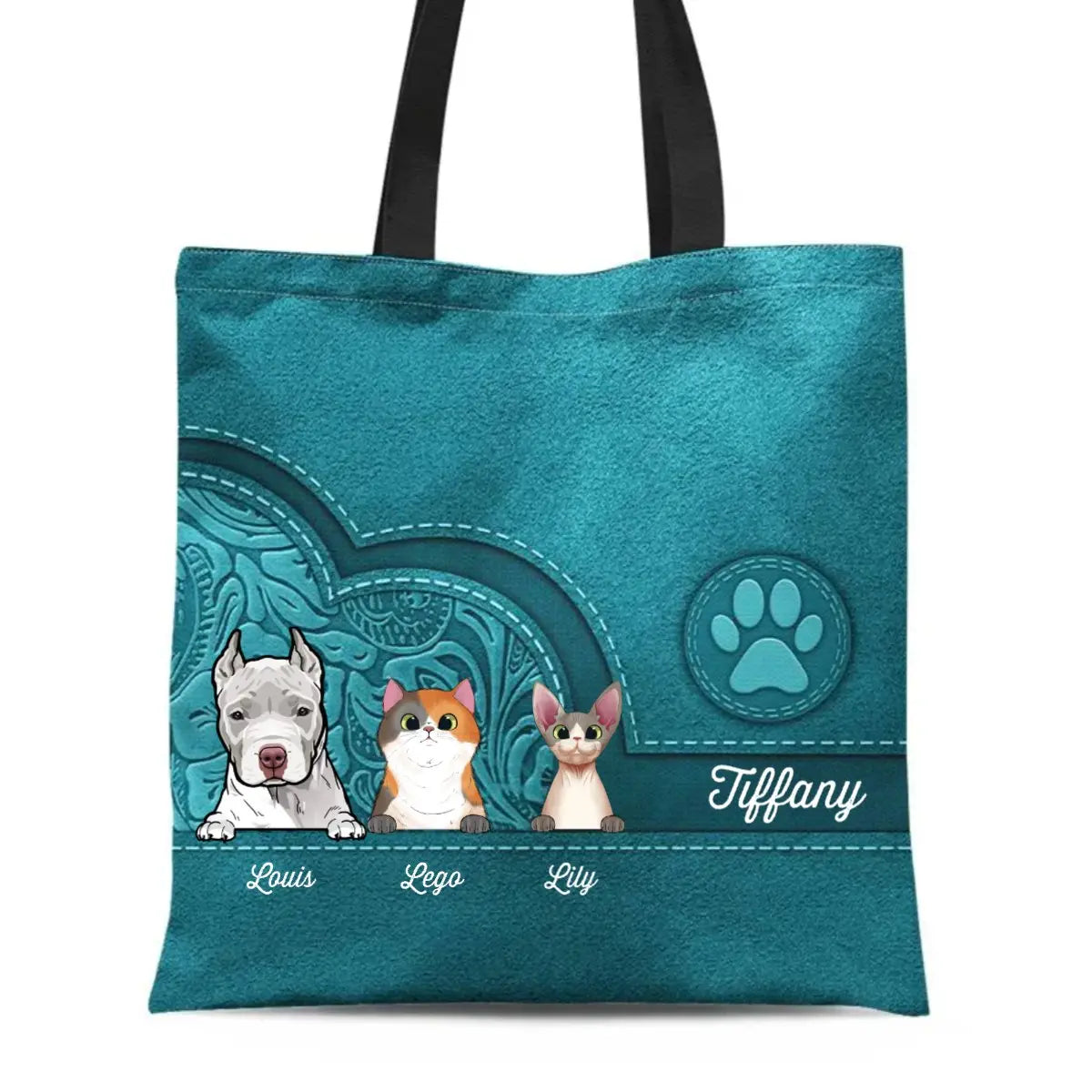 Pet Lovers - Personalized Zippered Canvas Bag (LH) Canvas Bag The Next Custom Gift