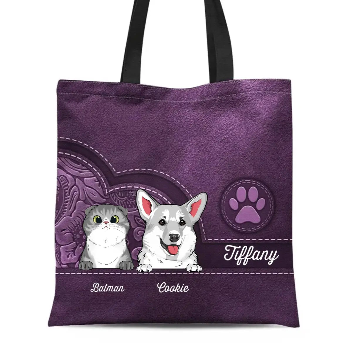 Pet Lovers - Personalized Zippered Canvas Bag (LH) Canvas Bag The Next Custom Gift