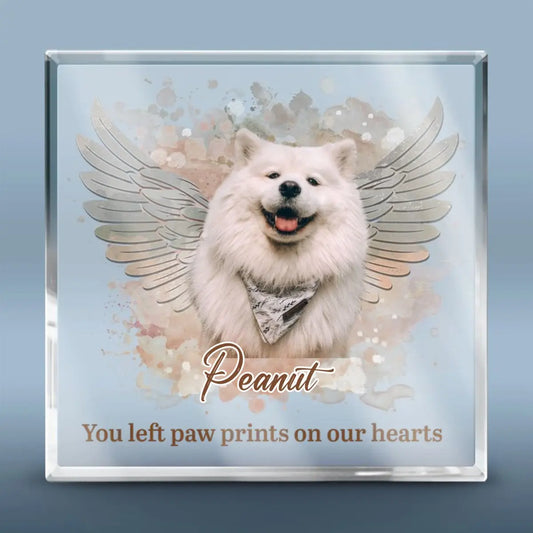 Pet Lovers - Pets Teach Us The Purest Kind Of Love - Memorial Personalized Custom Square Shaped Acrylic Plaque - The Next Custom Gift  Acrylic Plaque