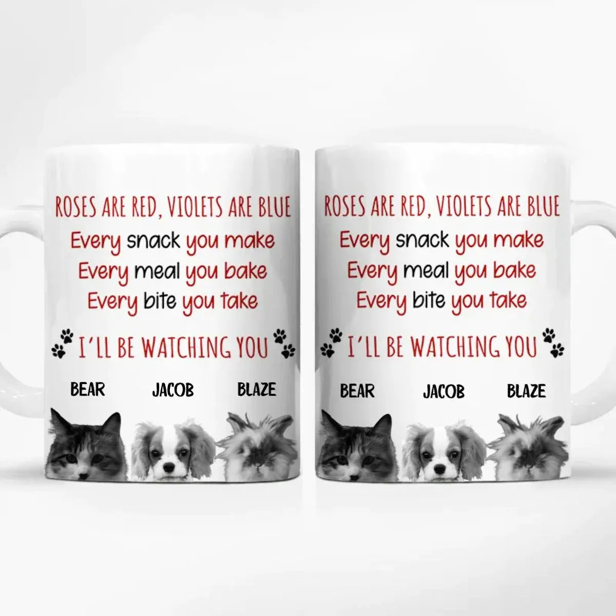 Pet Lovers - Roses Are Red Violets Are Blue - Personalized Mug (TL) Mug The Next Custom Gift