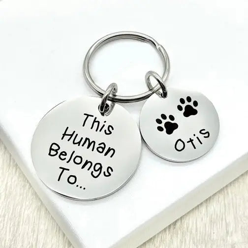 Pet Lovers - This Cat Mom Dog Mom Belongs To - Personalized Keychain Keychain The Next Custom Gift