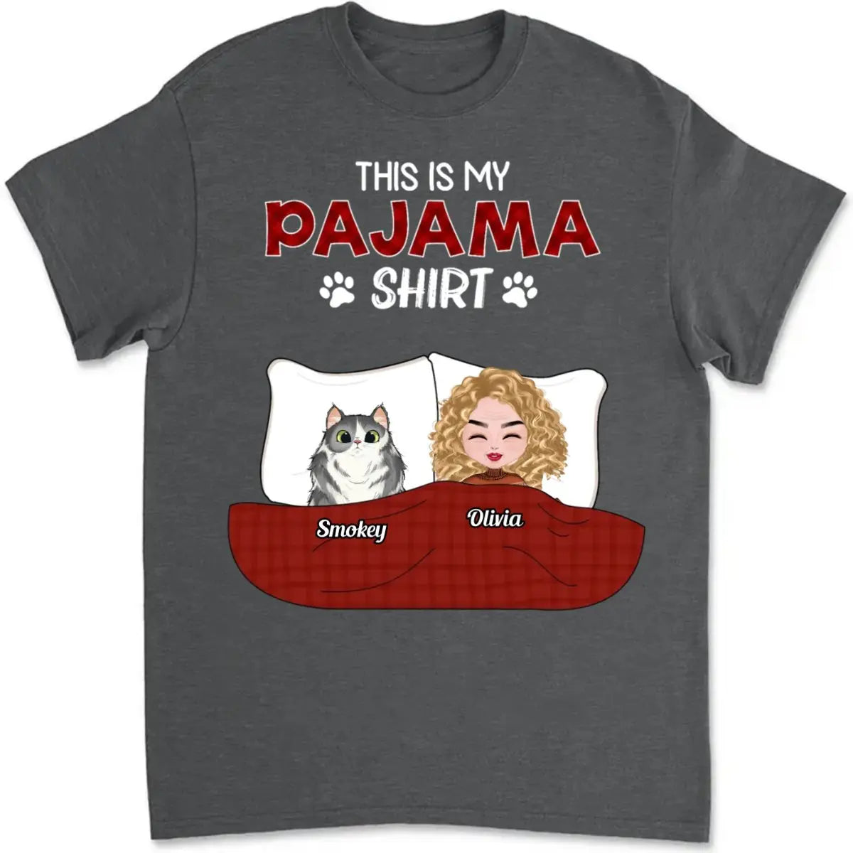 Pet Lovers - This Is My Pawjama Shirt - Personalized Unisex T-shirt Shirts & Tops The Next Custom Gift