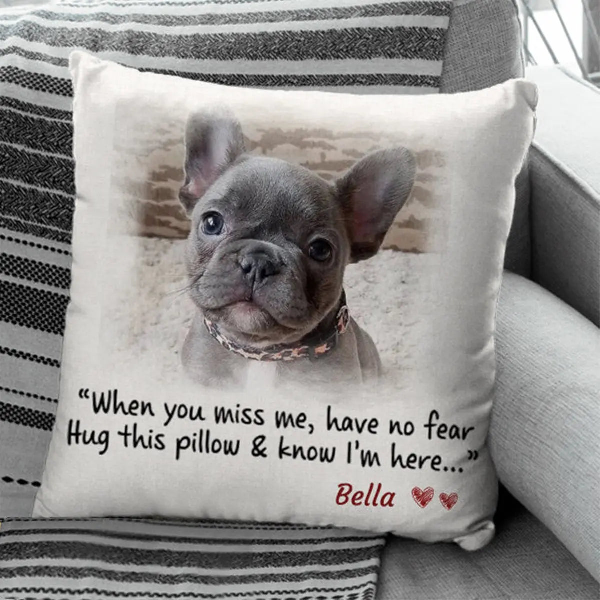 Pet Lovers- When You Miss Me Have No Fear Hug This Pillow & Know I'm Here - Personalized Pillow(BU) Pillow The Next Custom Gift