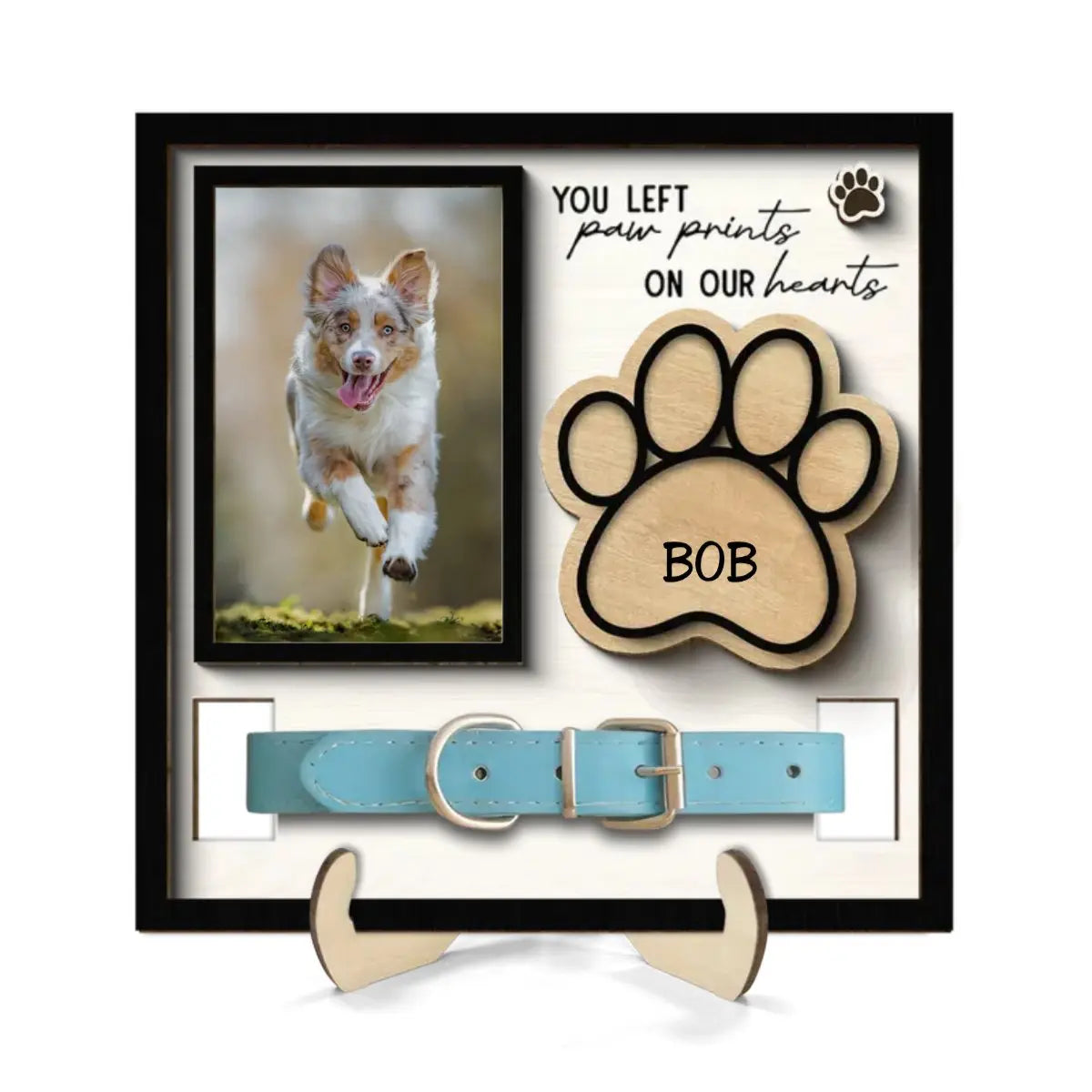 Pet Lovers - You Left Paw Prints On Our Hearts - Personalized Wooden Plaque - The Next Custom Gift  Wooden Plaque