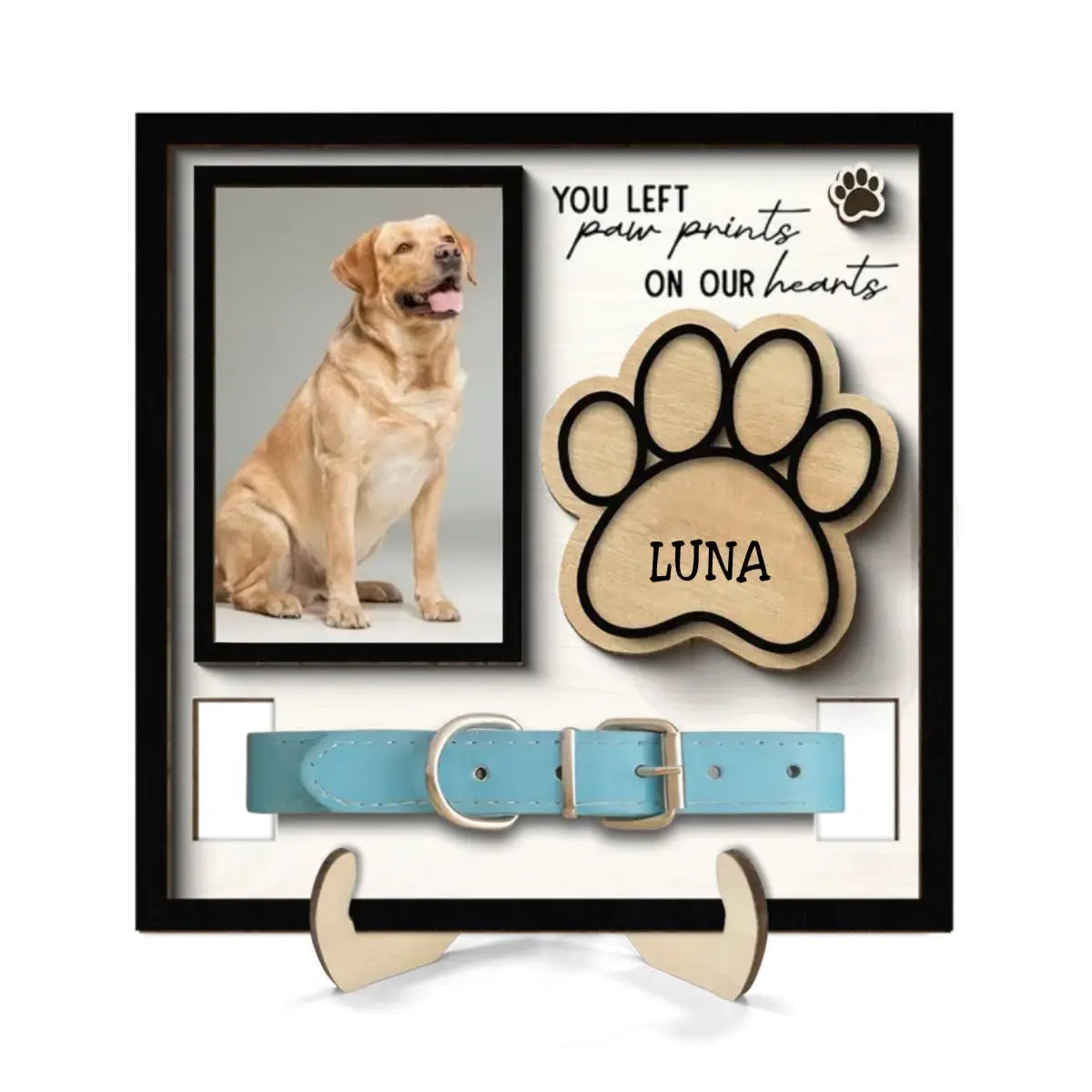 Pet Lovers - You Left Paw Prints On Our Hearts - Personalized Wooden Plaque - The Next Custom Gift  Wooden Plaque