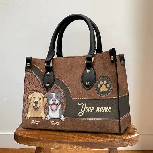 Pet lovers- Life Is Better With Fur Baby - Personalized Leather Bag Leather Handbag The Next Custom Gift