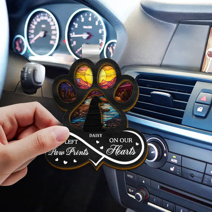 Pet Forever In My Heart Always Loved - Personalized Custom Shaped Car Visor Clip