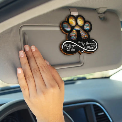 Pet Forever In My Heart Always Loved - Personalized Custom Shaped Car Visor Clip