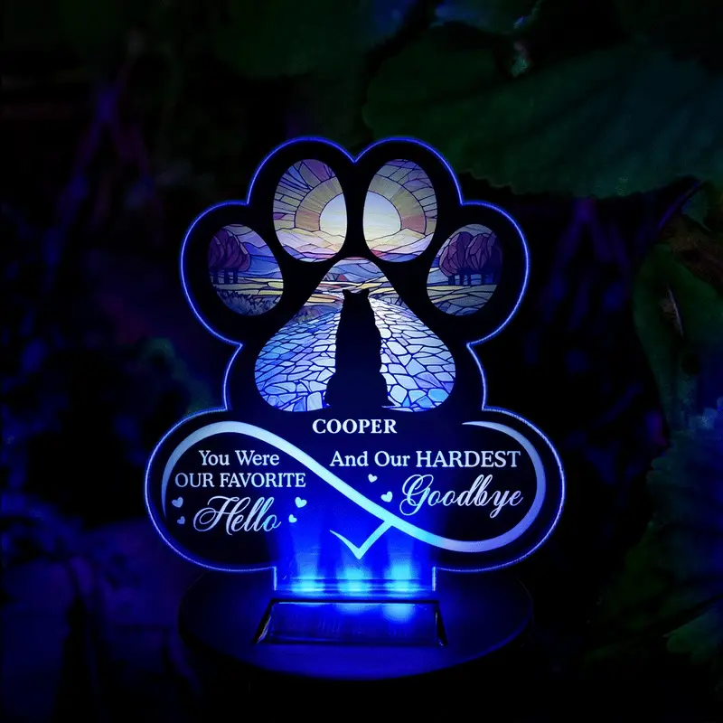 Pet Forever In My Heart Always Loved - Personalized Solar Light