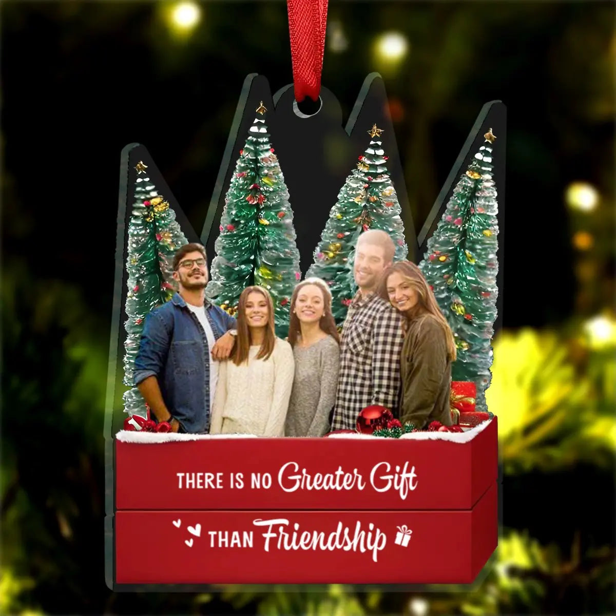 Photo Ornament - Best Friends Gifts - There is no Greater Gift than Friendship - Christmas Gifts - Custom Ornament from Photo ornament The Next Custom Gift