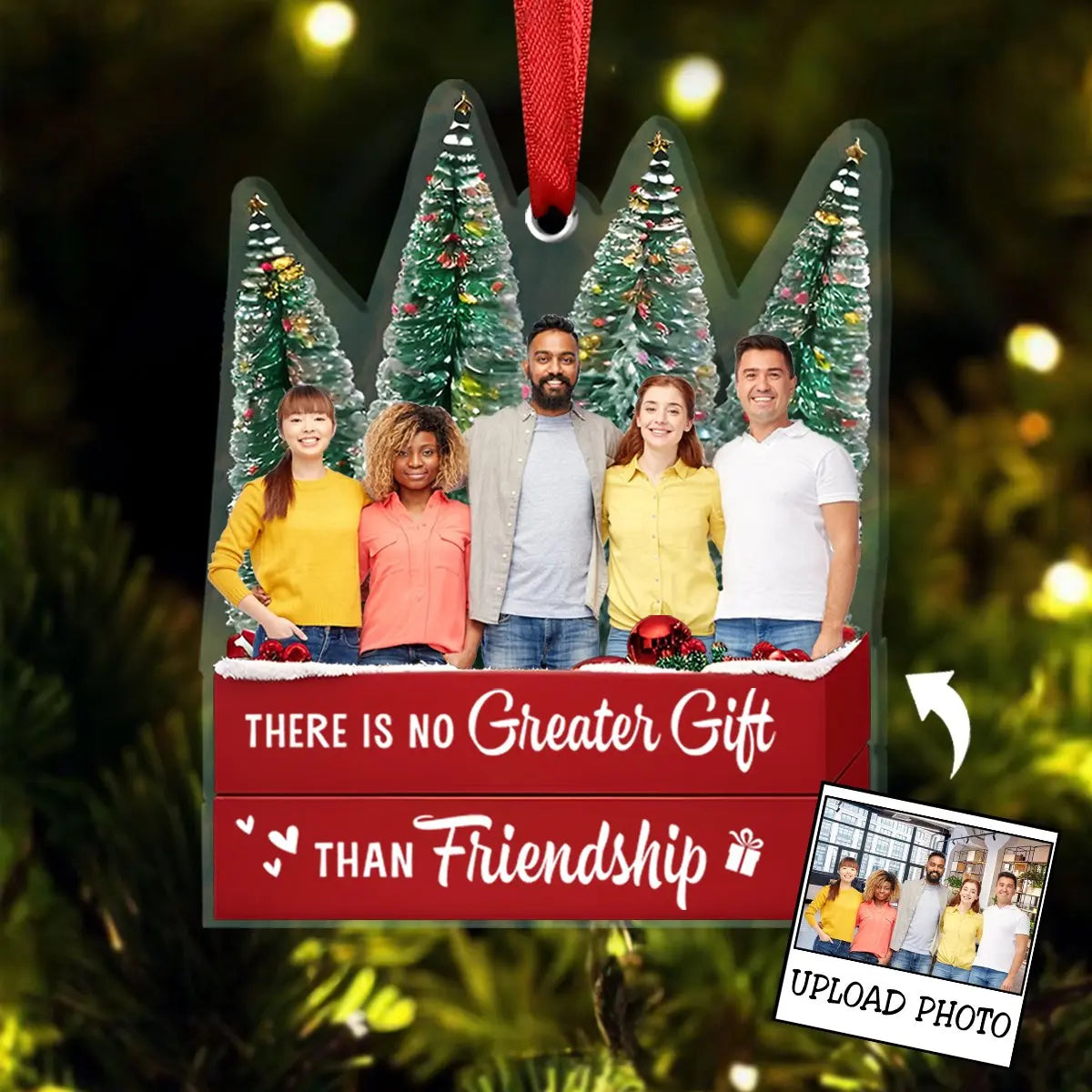 Photo Ornament - Best Friends Gifts - There is no Greater Gift than Friendship - Christmas Gifts - Custom Ornament from Photo ornament The Next Custom Gift