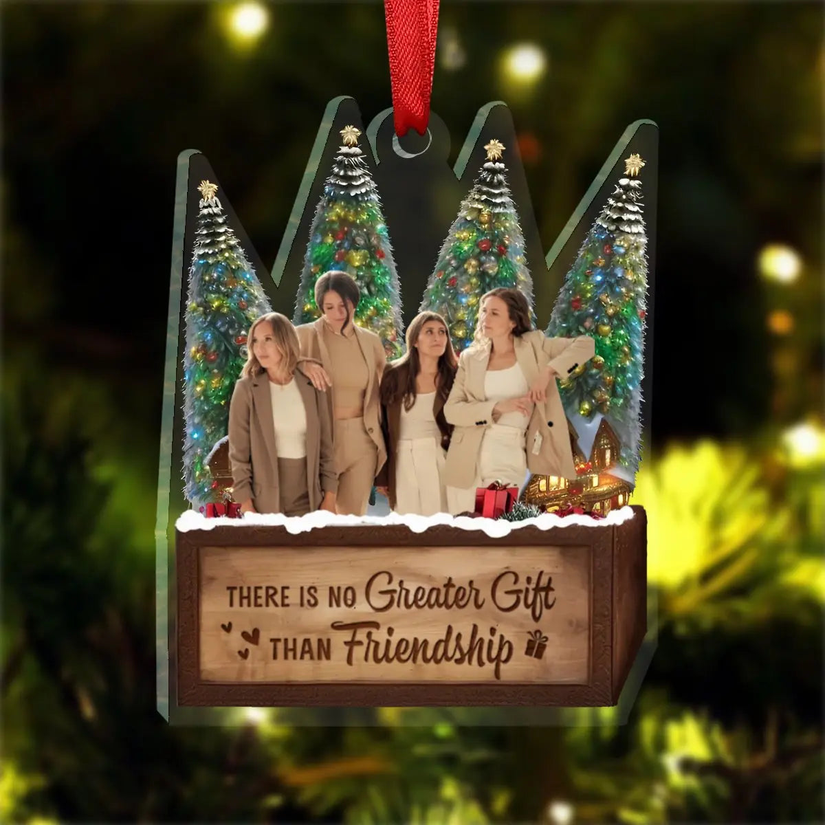 Photo Ornament - Best Friends Gifts - There is no Greater Gift than Friendship - Christmas Gifts - Custom Ornament from Photo ornament The Next Custom Gift