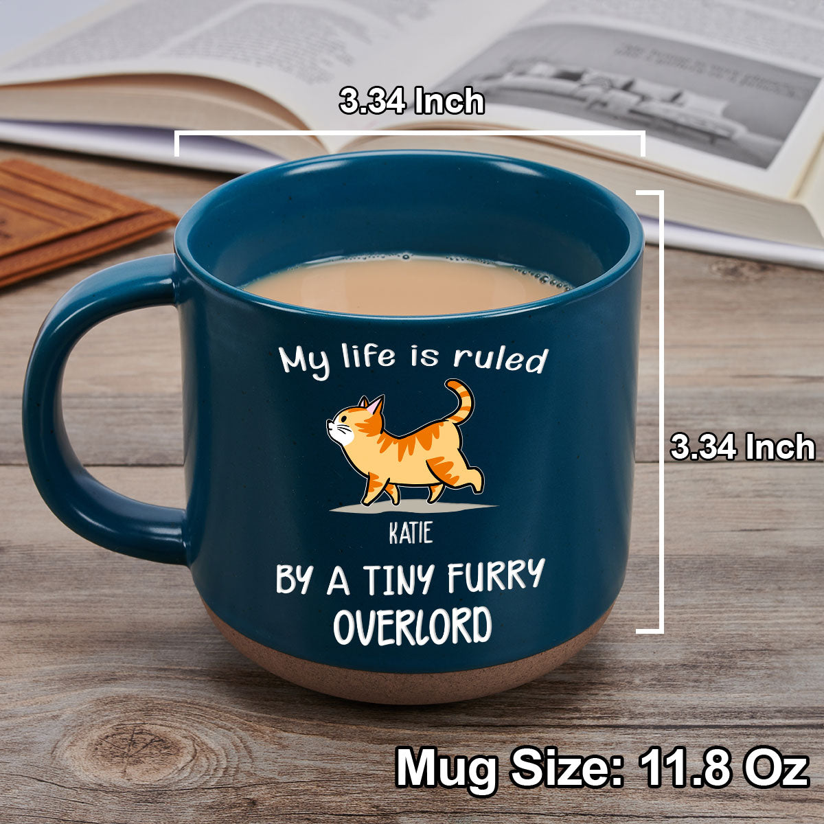 Ruled By Tiny Furry Overlords - Personalized Custom Pottery Mug