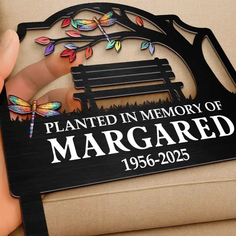 Planted In Memory Of - Personalized Metal Garden Stake