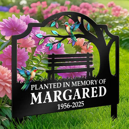 Planted In Memory Of - Personalized Metal Garden Stake
