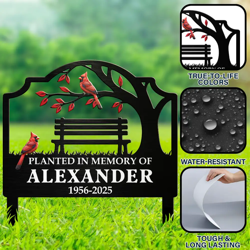 Planted In Memory Of - Personalized Metal Garden Stake