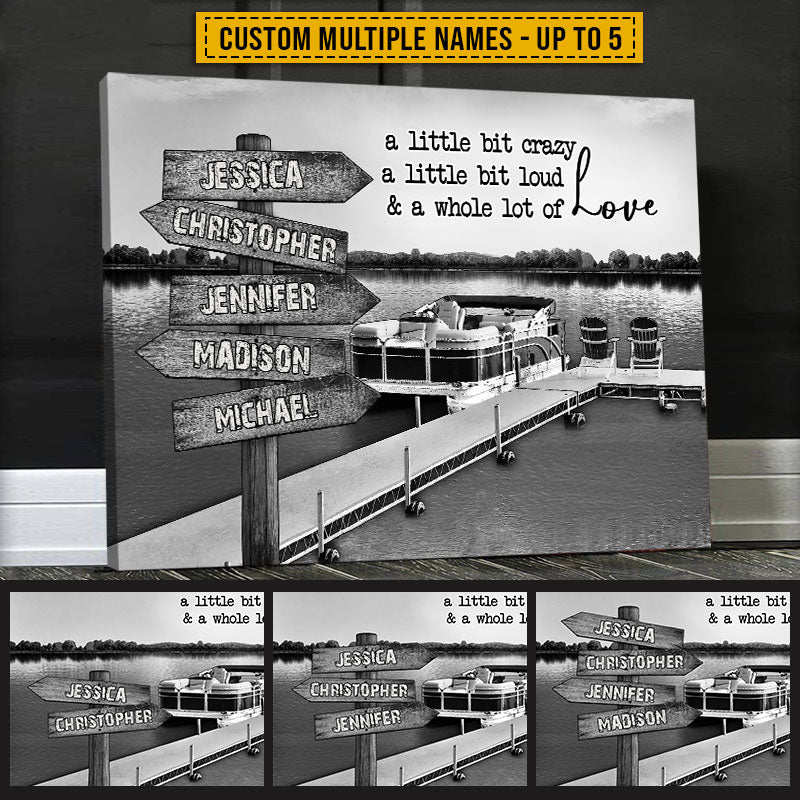 Pontoon Lake House A Whole Lot Of Love Custom Canvas