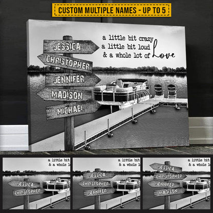 Pontoon Lake House A Whole Lot Of Love Custom Canvas