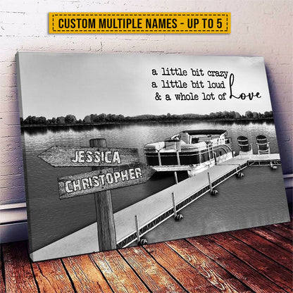 Pontoon Lake House A Whole Lot Of Love Custom Canvas