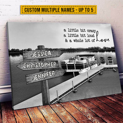 Pontoon Lake House A Whole Lot Of Love Custom Canvas