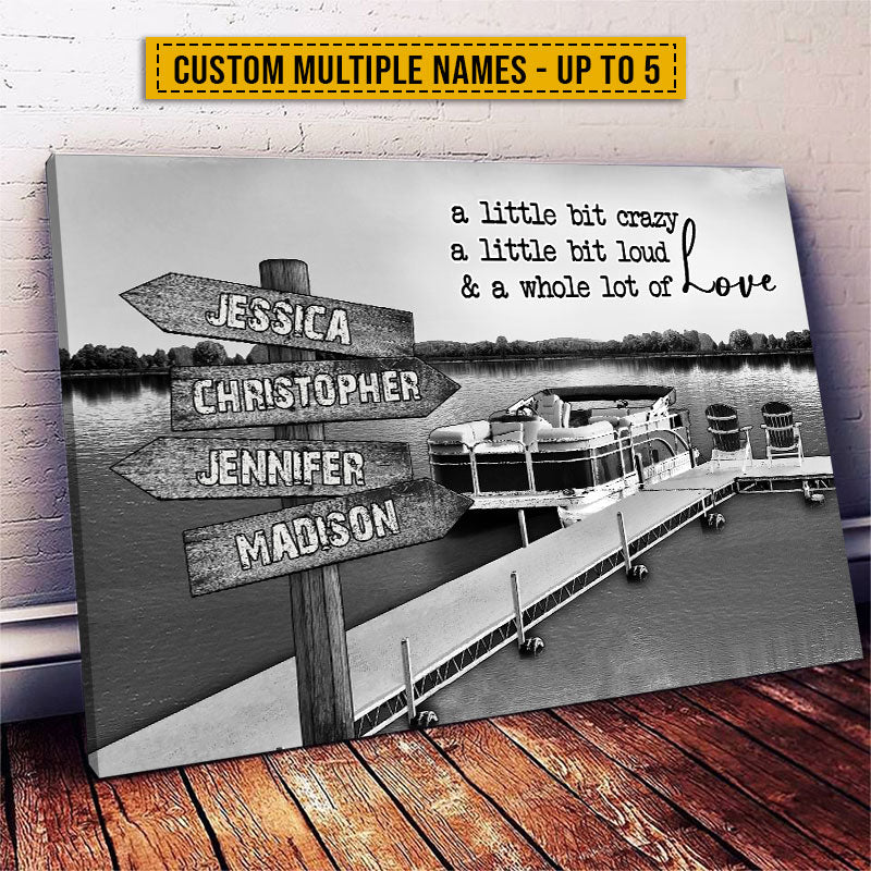 Pontoon Lake House A Whole Lot Of Love Custom Canvas