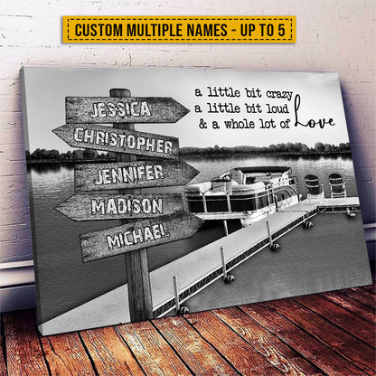 Pontoon Lake House A Whole Lot Of Love Custom Canvas